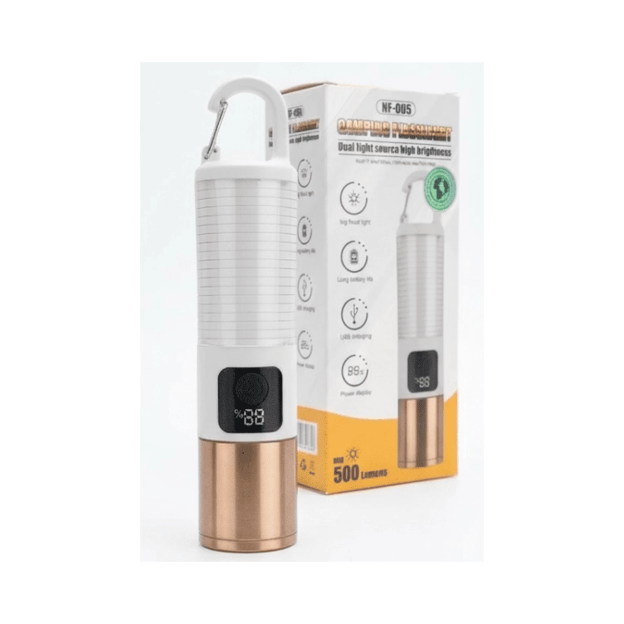 2026-06-02-6a1eefba5fe38 NF-005 Multi-Functional Camping Flashlight & Lantern | Dual Light Source, Max 50 - Image 1