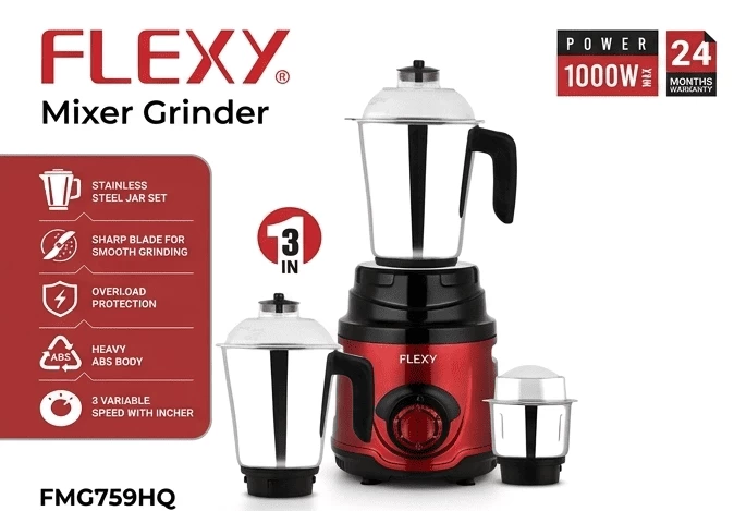 2026-05-18-6a0a50f58779e FLEXY 3-in-1 Mixer Grinder (1000W) – FMG759HQ - Image 1
