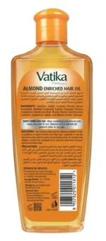 Vatika Naturals Almond Hair Oil for Softness and Shine – 200ml (فاتيكا زيت الشعر - Image 3